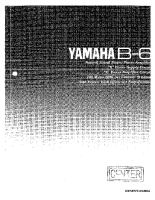 Yamaha B-6 - Owners Manual 